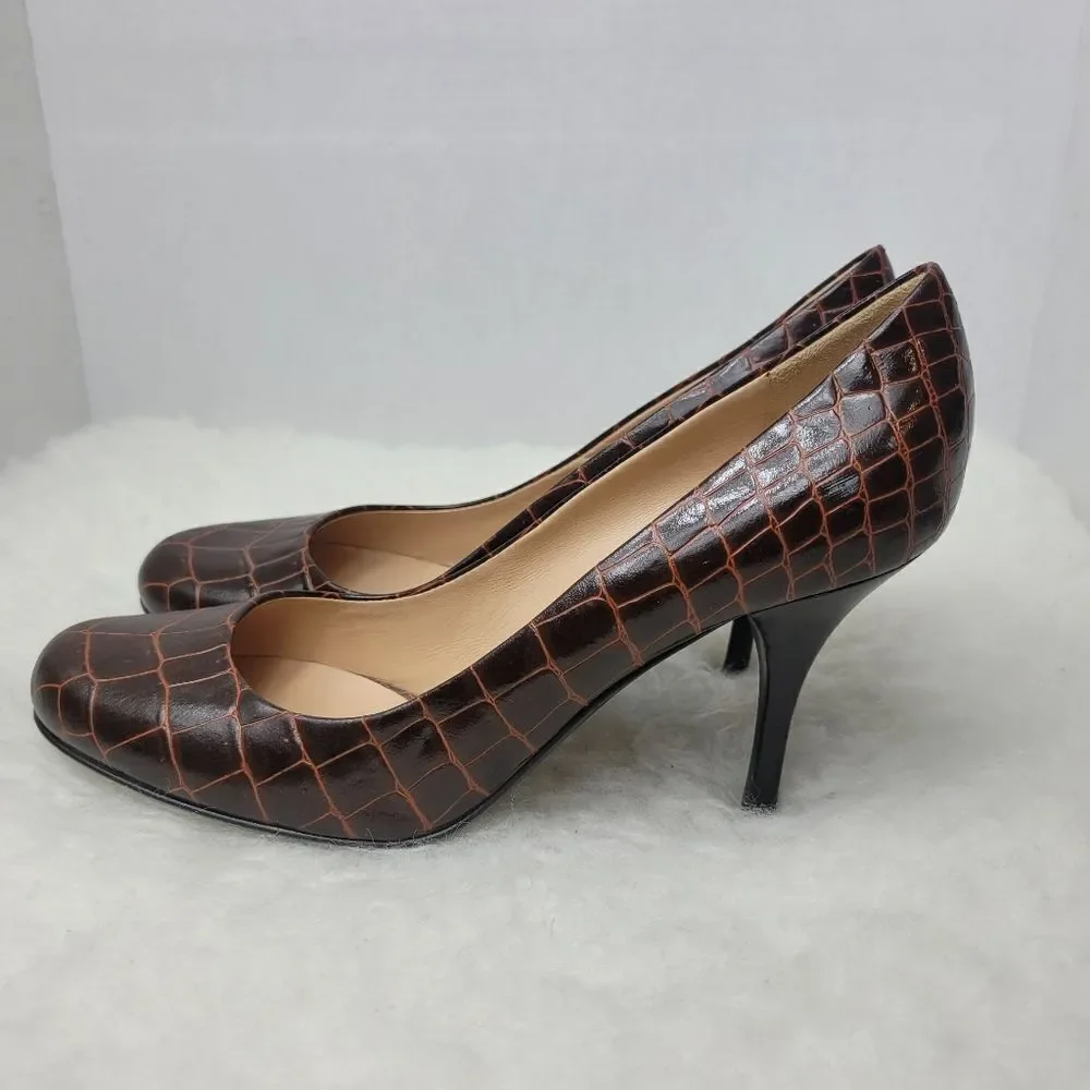 Giuseppe Zanotti Croco Skin Womens Pump Heel Shoes Size 8.5